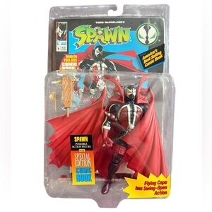 McFarlane Toys Spawn Action Figure with Comic Book